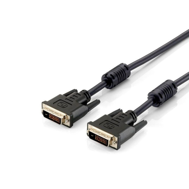 Cable DVI-D Dual Link M/M 1.8m  / Ferrita / Negro / Equip 118932