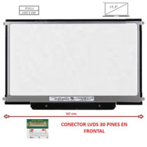 Pantalla compatible para portátil LED 13.3\ SLIM 30 Pines WXGA Conector frontal Brackets Laterales"