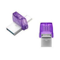 Pendrive Kingston DataTraveler MicroDuo 3C / 128Gb / USB 3.2 - Type-C / Plata / DTDUO3CG3/128GB