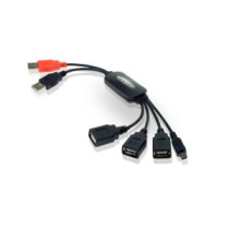 Hub 3 Puertos Usb 2.0 + 1 Mini USB / Conceptronic / Usb-a De Alimentacion / Negro  CFLEXHUB