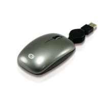 Raton óptico USB retractil Conceptronic 3BTRV / 3 Botones / 1600dpi / Negro-Gris / CLLM3BTRV