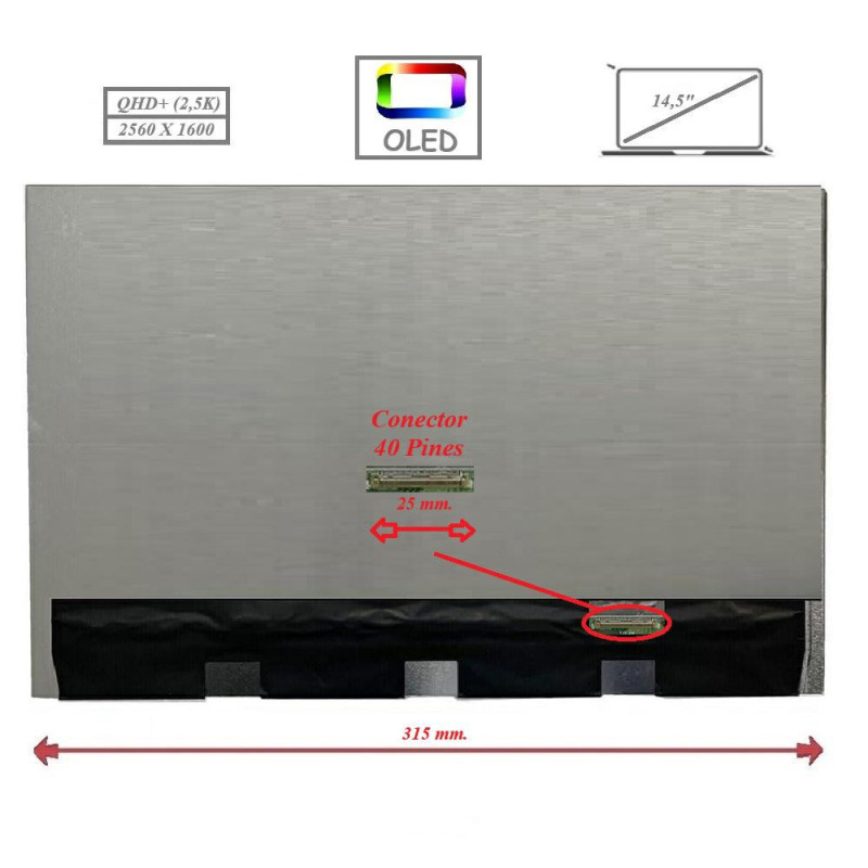 Pantalla para portátil OLED 14.5\ Slim 40 Pines"