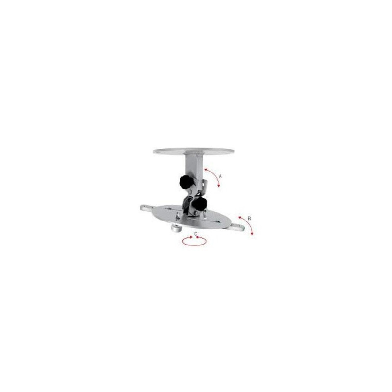 Soporte techo para proyector omb monoprojector orientable +-30? giro 360? max 15kg color plata