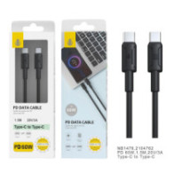 Cable datos Type-C M/M / 1.5m / 20V / 3A / PD 60W / NB1476 / Negro / One+ / 2104762