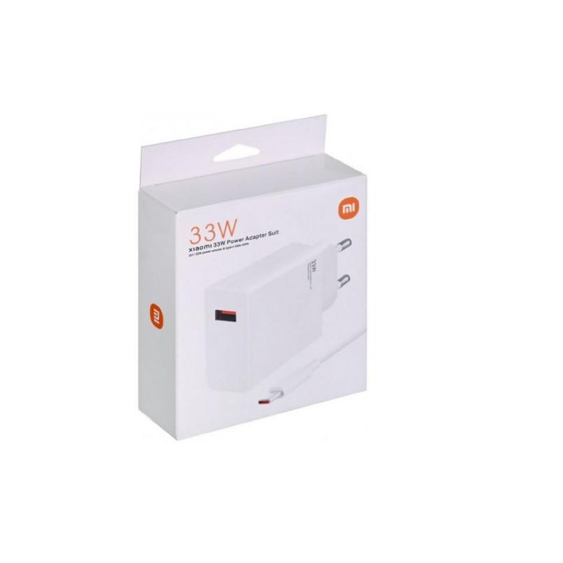 Cargador de red original Xiaomi USB (Type-A) + cable Type-C / 33w / Blanco / BHR6039EU