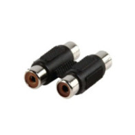 Adaptador de audio 2x Rca a 2x Rca H/H / Negro / 05-2231