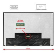 Pantalla para portátil LED 15.6\ 40 Pines Full HD+ Sin Brackets / Sin reborde"