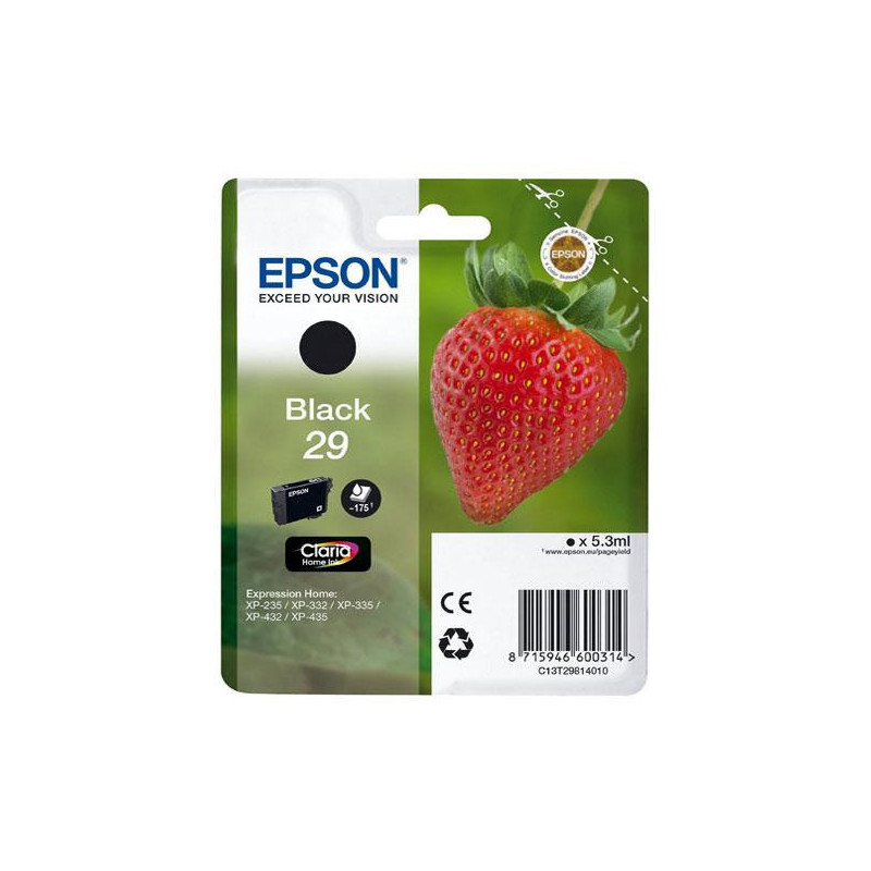 Strawberry singlepack black 29 claria home ink