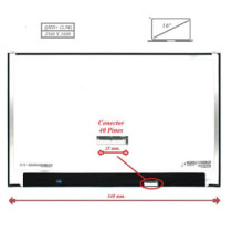 Pantalla para portátil LED 16\ Slim 40 Pines 2K Sin Brackets"