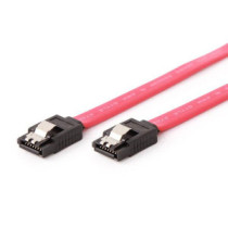 Cable de datos interno Sata 3 / 0.5m / Clip de seguridad / Lanberg CA-SASA-14CU-0050-R