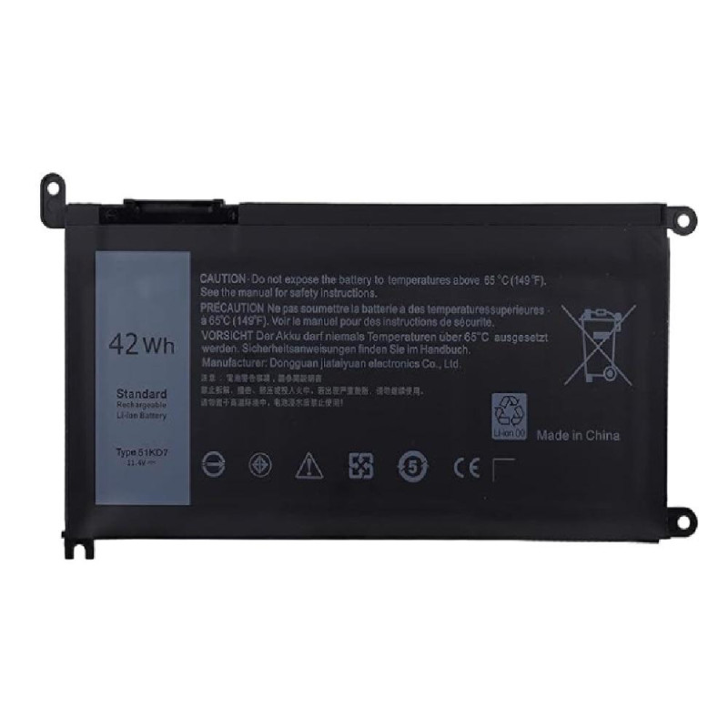 Batería compatible para portátil DELL 11.4V 3500mAh/42Wh / 51KD7
