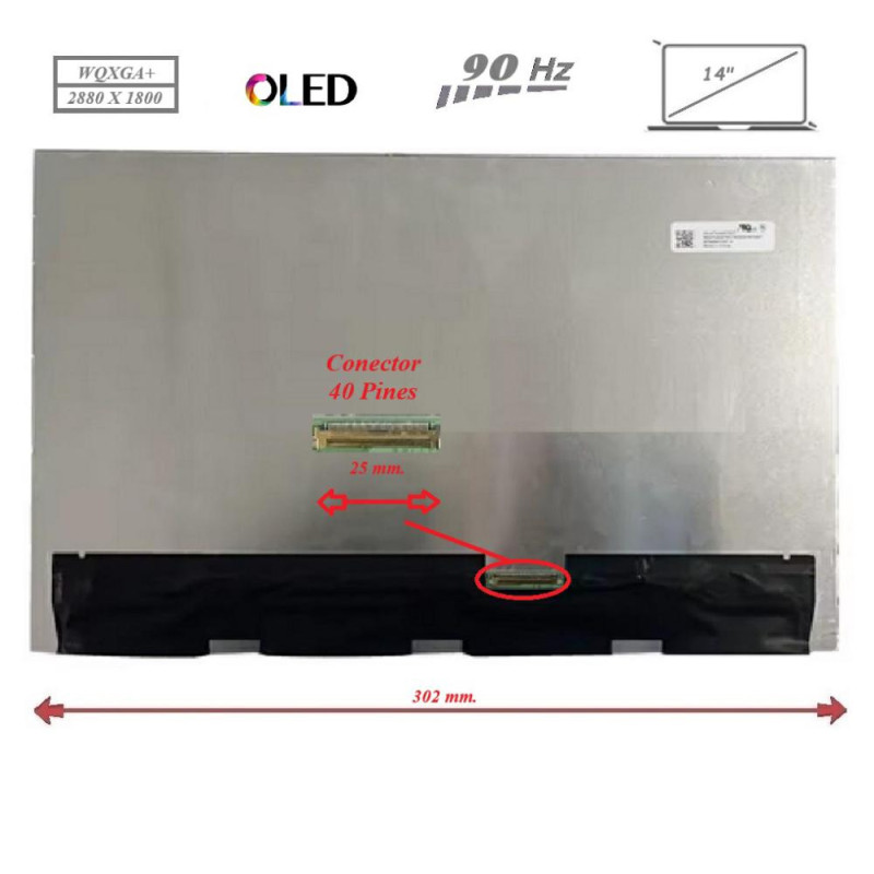 Pantalla para portátil OLED 14\ Slim 40 Pines"