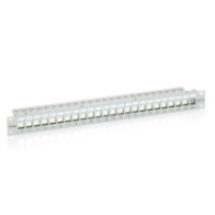 Patch panel 24 puertos cat.6 apantallado vacio color gris