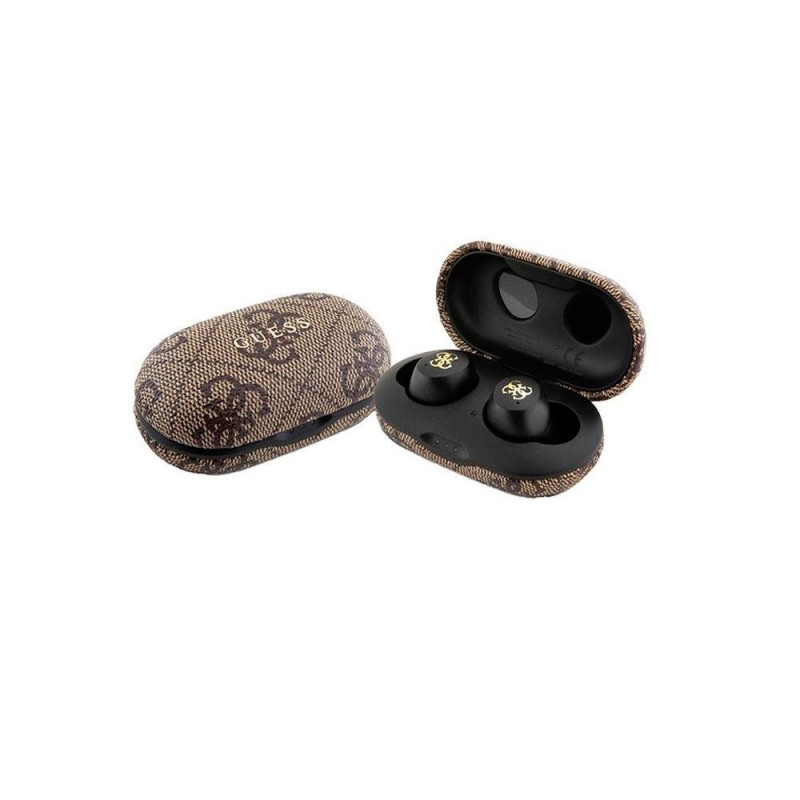 Auricular inalámbrico Guess 4G / TWS / Cancelación de ruido / Bt 5.3 / 300 mAh / Marron / GUTWSP4EGW