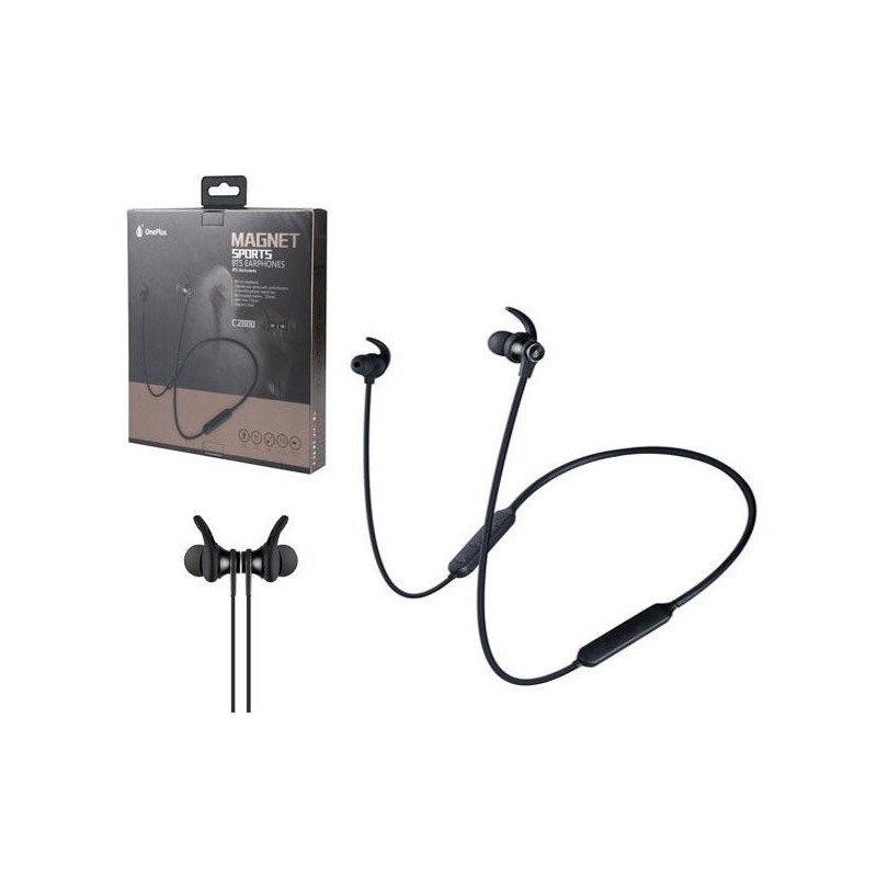 Auriculares magneticos Bluetooth sport + Micro stars c2800 negro ONE+