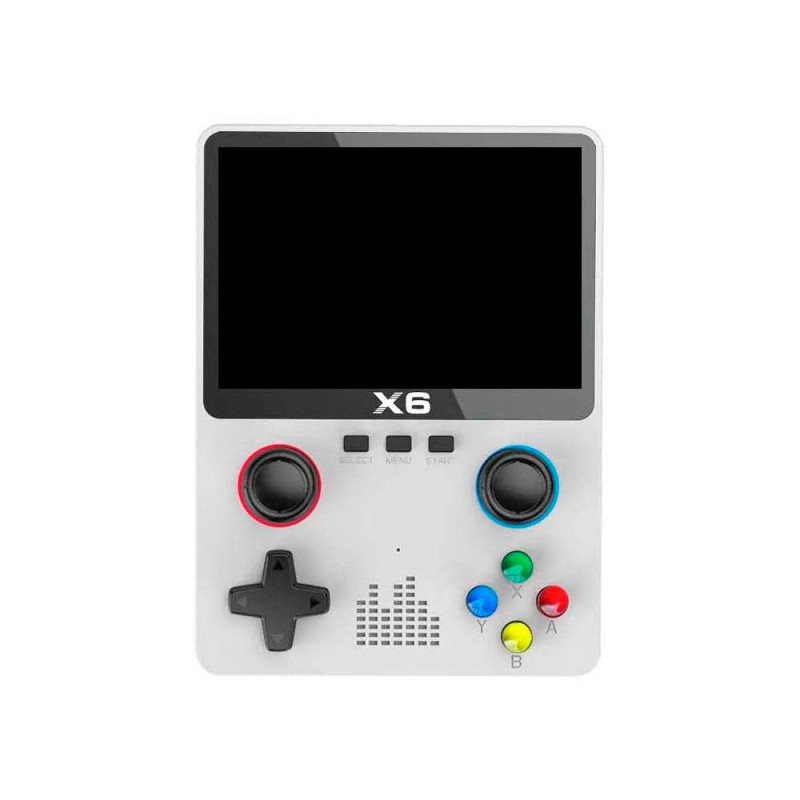 Consola Portátil Juegos Retro X6 / 11 simuladores / Pantalla IPS 3,5\ / Blanca / EX-83553-E"