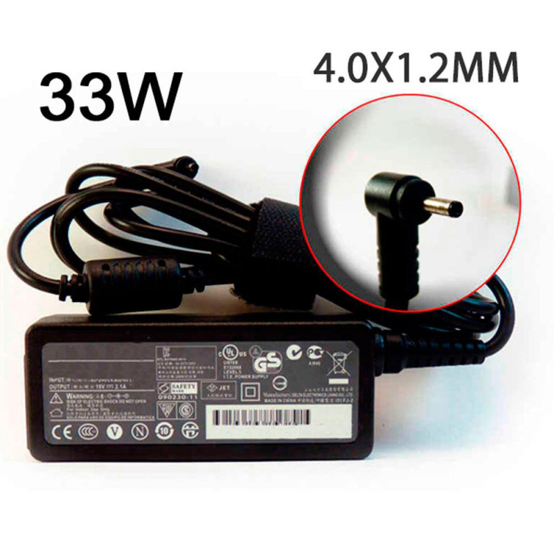Cargador genérico para portátil Asus 33W 19V 1.75A 4.0x1.2 mm