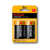 Pilas Kodak D XTRALIFE ALKALINE / LR20 / 1.5v / Pack 2 uds