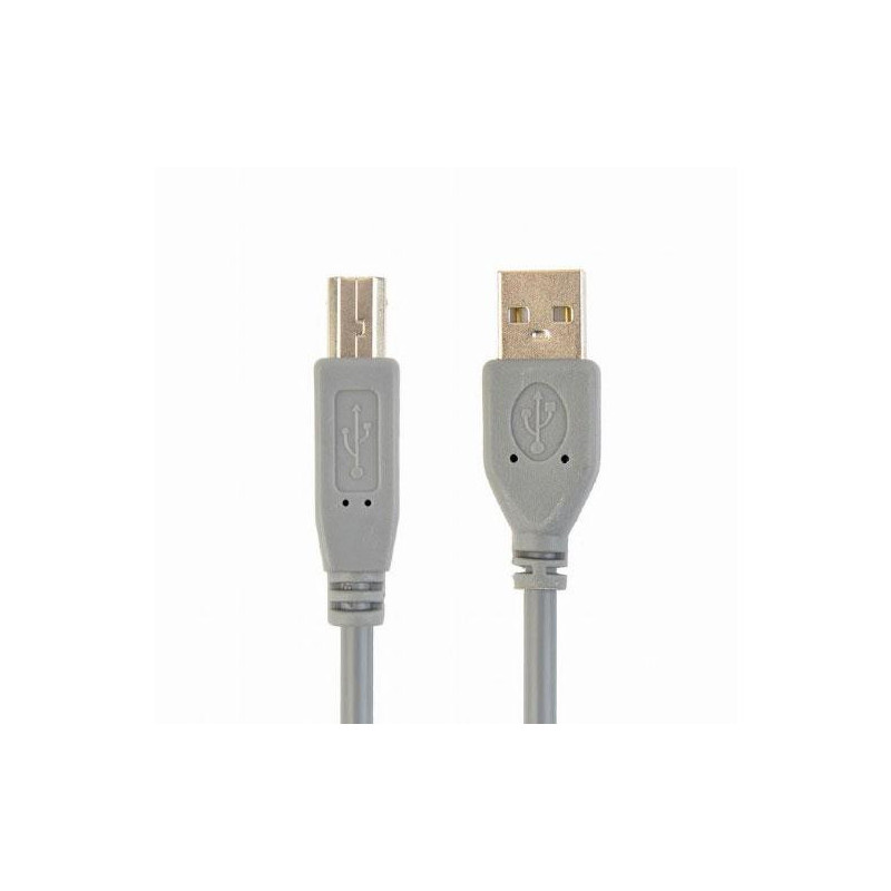 Cable USB 2.0 impresora - tipo a/b  M/M  1.8m / Gris / Cablexpert / Ccp-usb2-ambm-6g