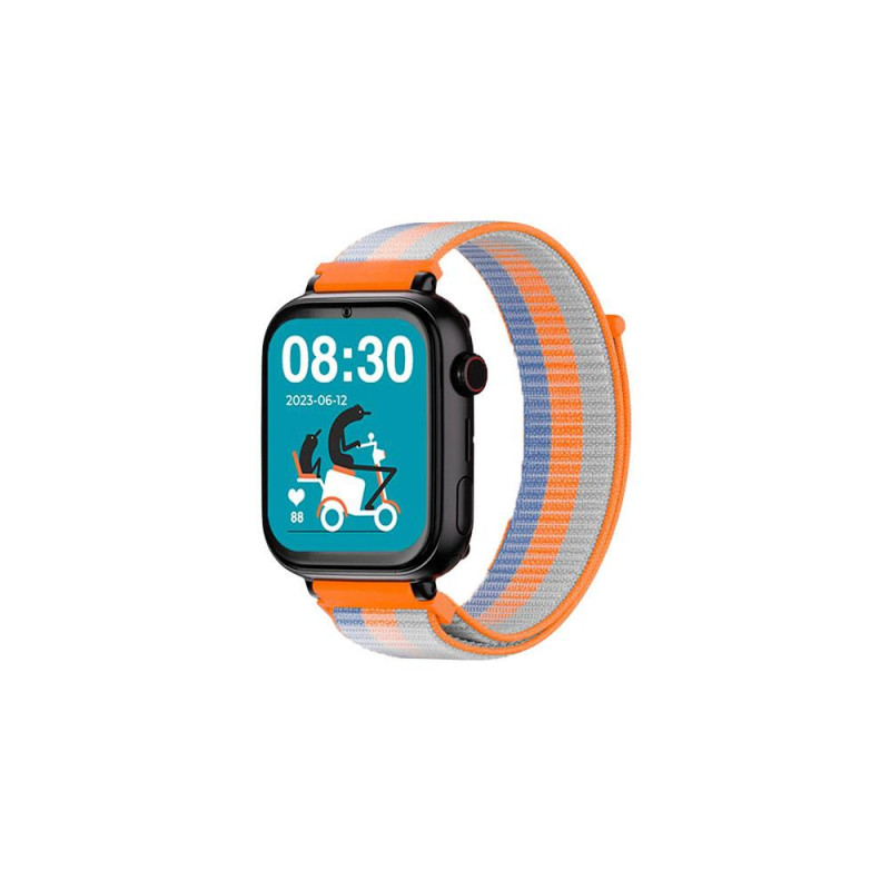 Smartwatch SaveFamily Plus llamada y GPS / 1.85\ / 680 mAh / NanoSIM / Tela / Negro/Acid Orange"