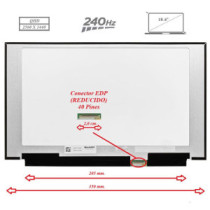 Pantalla para portátil LED 15.6\ Slim 40 Pines QHD Sin Brackets 240 Hz"