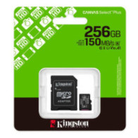 Micro sd xc Kingston uhs-i 256Gb Canvas Select Plus Gen3 150mb/s clase 10 / A1 / con adaptador SDCS3/256GB
