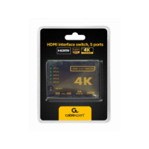 Switch HDMI 5x1 / 4K / Soporte 3D / Hdcp 1.4 / Mando a distancia / Gembird / DSW-HDMI-53
