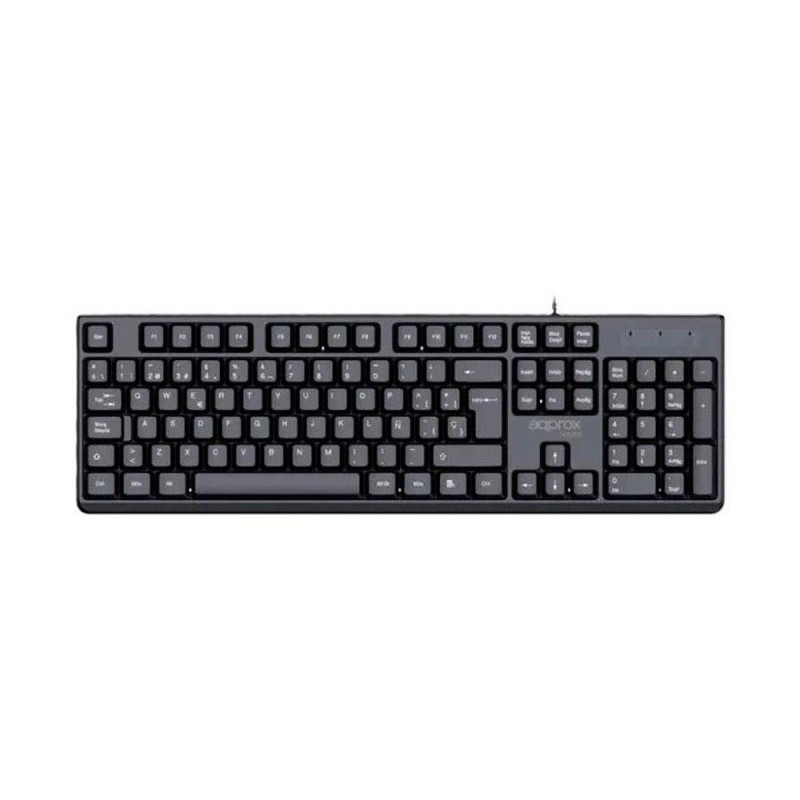 Teclado Usb Approx X205 / 105 Teclas / 1.45m / Ligero y compacto / Negro / Appmx205