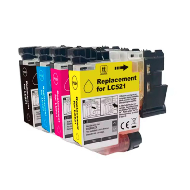 Tinta genérica para BROTHER LC521 Negra