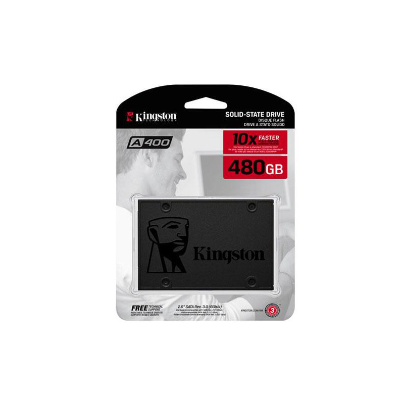 Disco duro 2.5 SSD Kingston 480Gb SSDnow / Sata3 / SA400 /  SA400S37/480G
