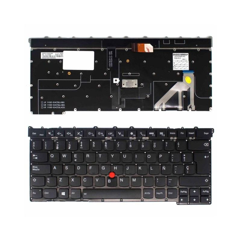 Teclado compatible para portátil LENOVO X1 carbon Gen 3