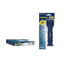 Linterna LED Jupiter / 50 Lm / Luz Blanca / IP44 / Cuerpo de goma / 2 Pilas AA / Azul / 330720