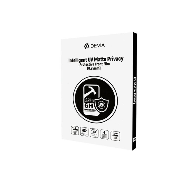 Pack de láminas hidrogel UV 6H Privacy 0.25MM Devia (10 láminas) 140349