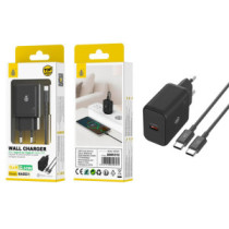 Cargador de red Type-C + Cable Type-C / 30W / Negro / NA0531 / One + / 2005312
