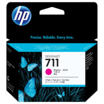 Pack 3 tintas originales hp n711 magenta cz135a 29ml