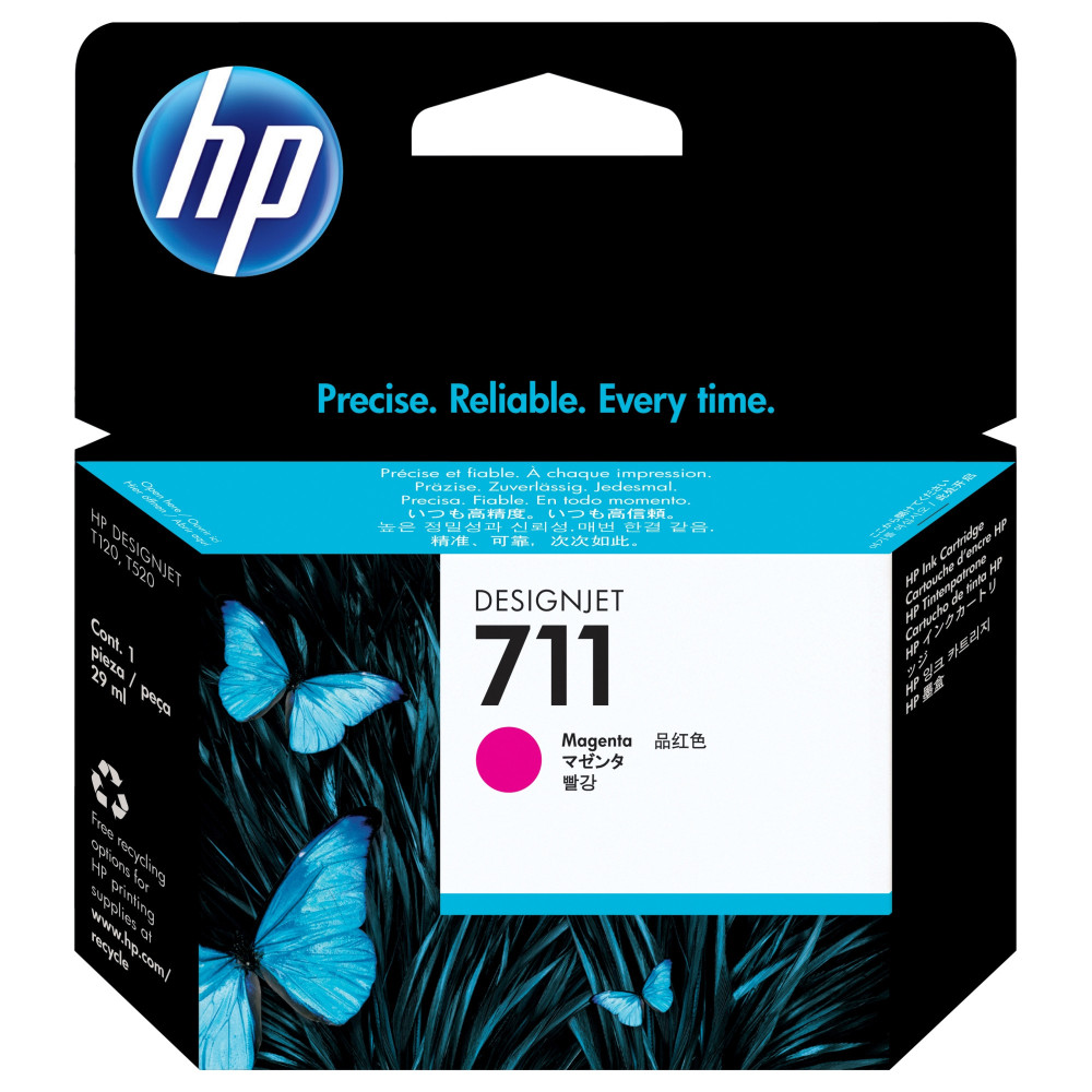 Tinta original hp n711 magenta cz131a 80ml