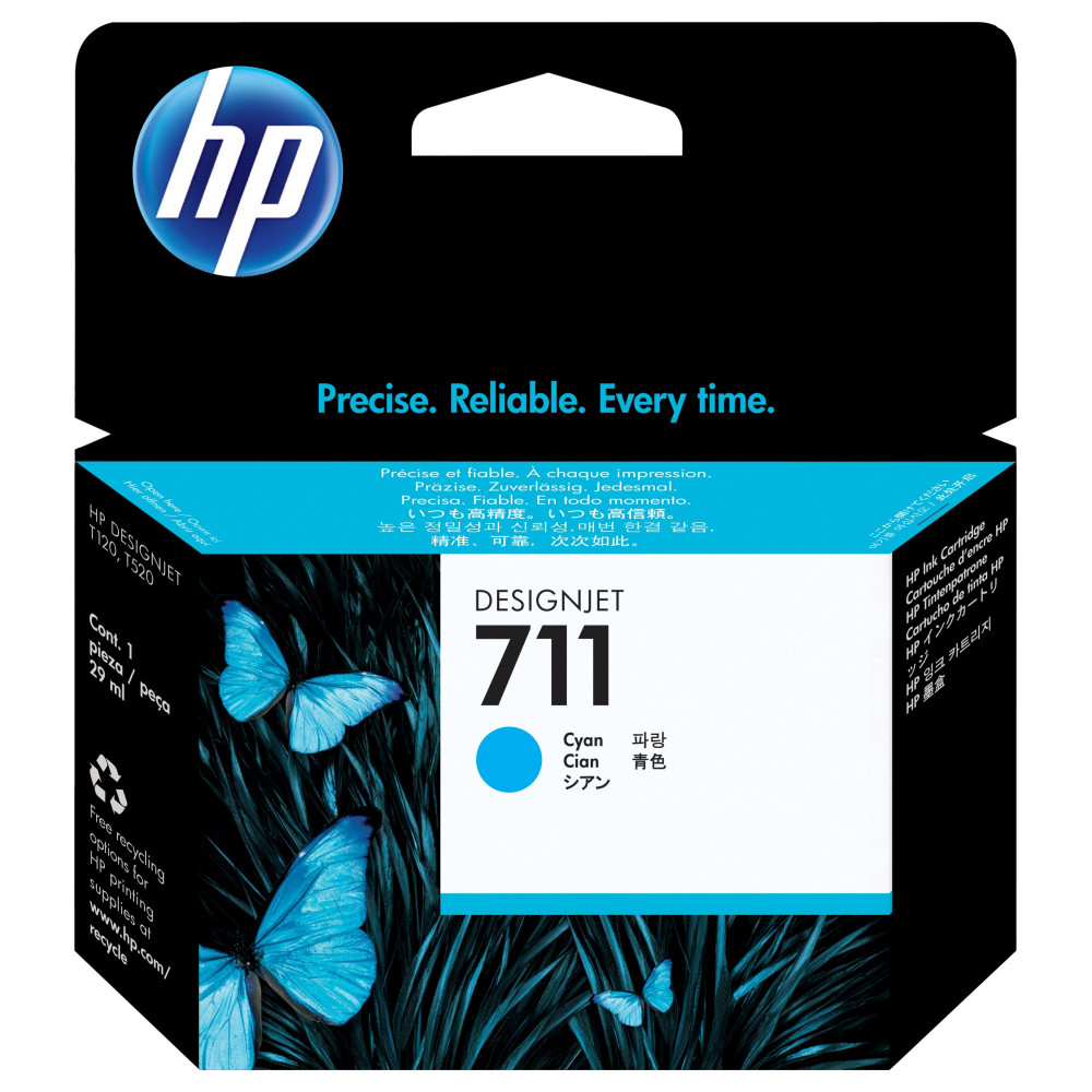 Tinta original hp n711 cian cz130a 80ml