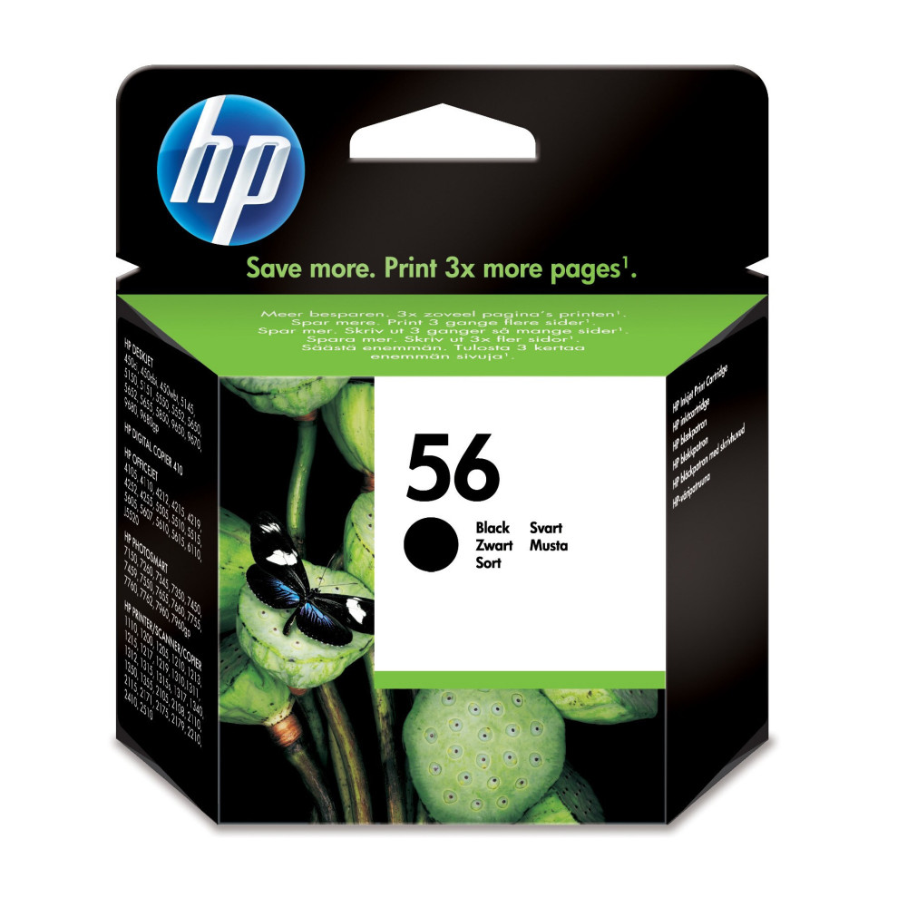 Tinta original hp n56 negro c6656a 19ml