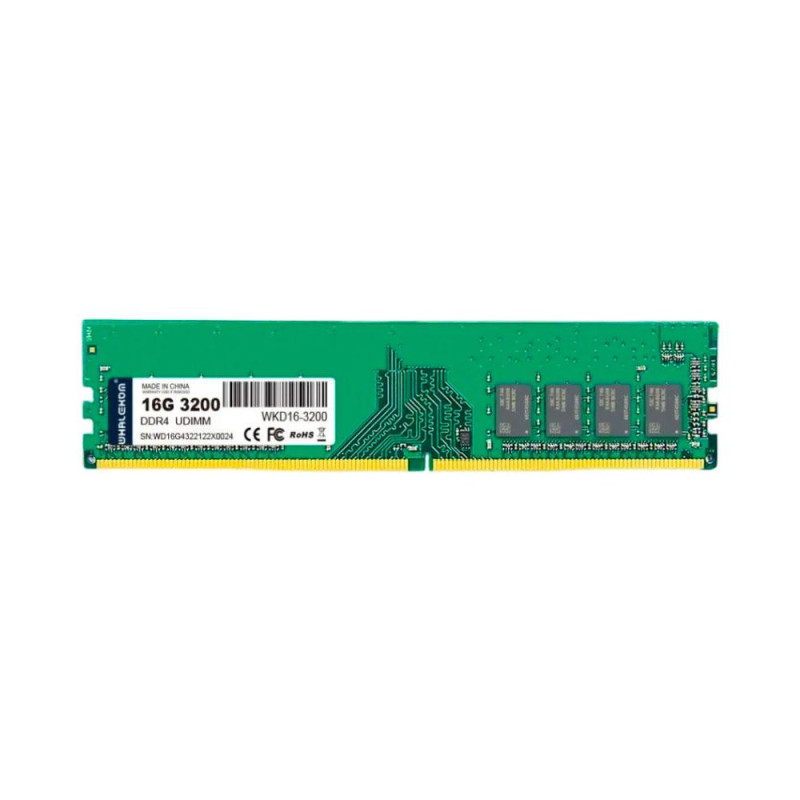 Memoria Ram Whalekom DIMM DDR4 16GB / 3200MHz / 1.2V / WK4UD32-16GB