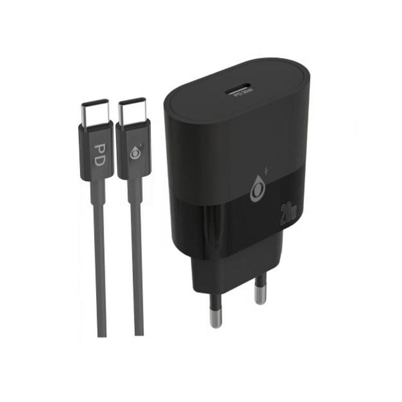 Cargador de red Type-C + Cable Type-C / 20W PD /  Negro / NA0446 / One+