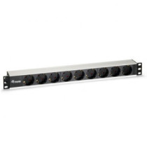 Regleta alimentacion aluminio rack 19\ 1u 9 tomas"