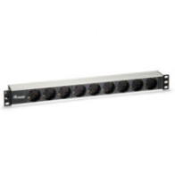 Regleta alimentacion aluminio rack 19\ 1u 9 tomas"