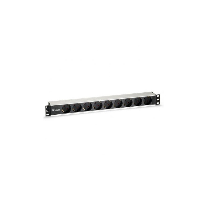 Regleta alimentacion aluminio rack 19\ 1u 9 tomas"