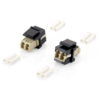 Kit 8 uds adaptador fibra optica keystone lc duplex
