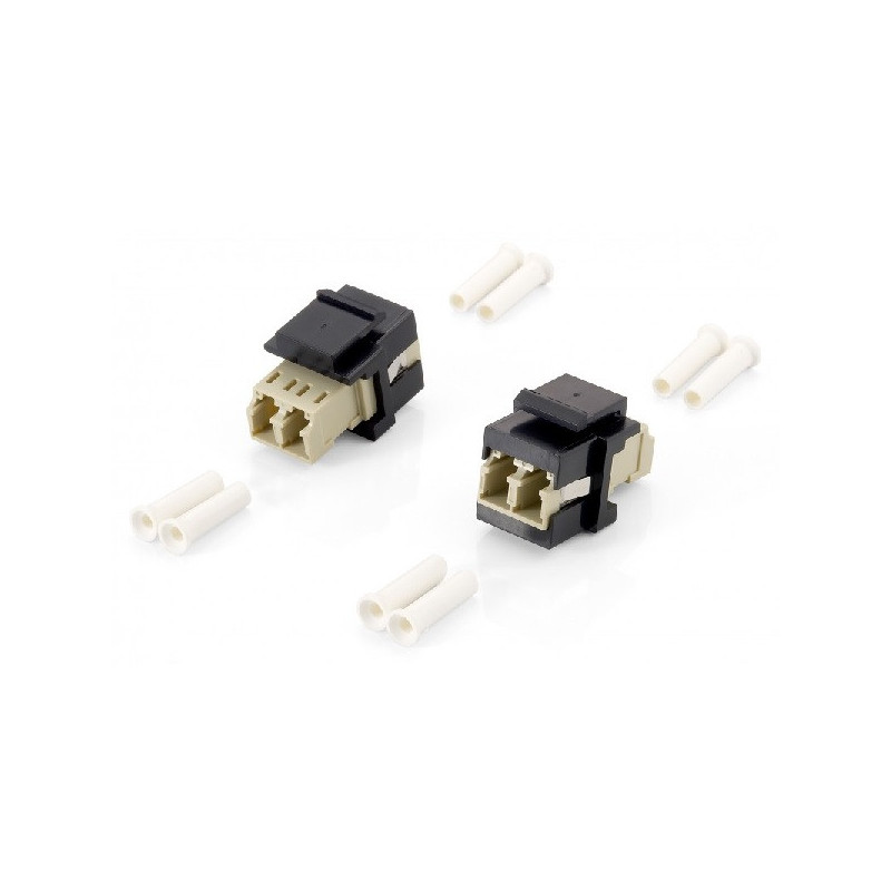 Kit 8 uds adaptador fibra optica keystone lc duplex