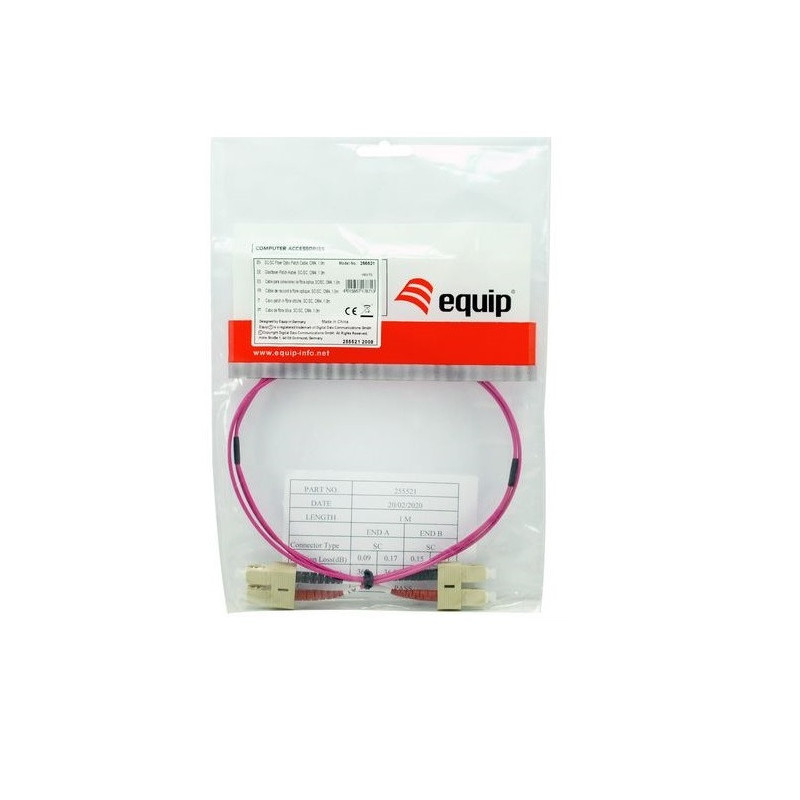 Cable fibra optica om4 multimodo libre halogenos sc/sc 50/125u 2m