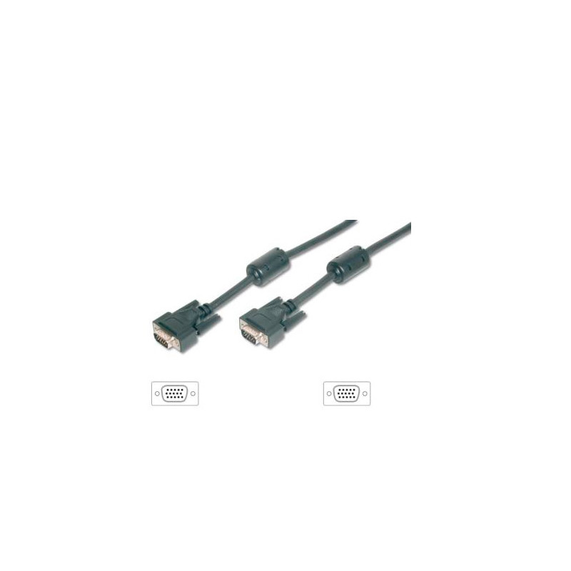 Cable svga equip 3coax macho - macho 10m con ferritas 118814