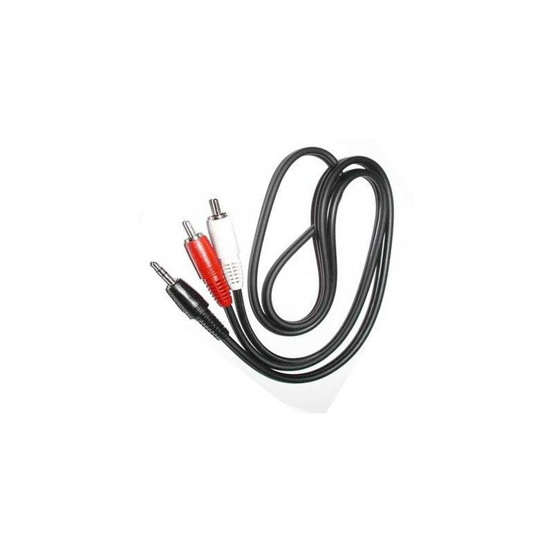 Cable audio mini jack 3.5mm macho a 2 rca macho 2.5m