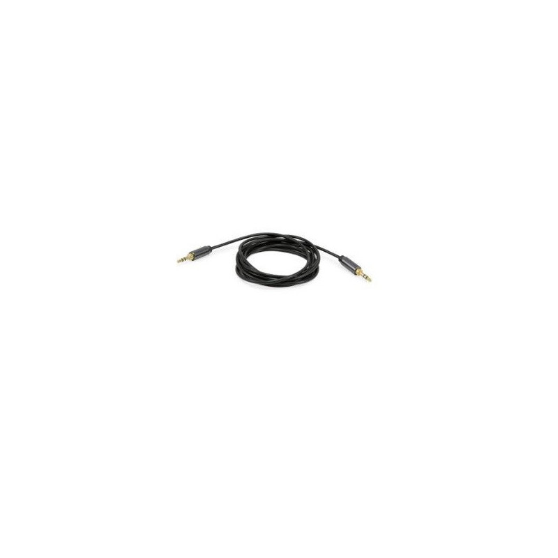 Cable audio mini jack 3.5mm macho a mini jack 3.5mm macho carcasa metalica alta calidad 2.5m