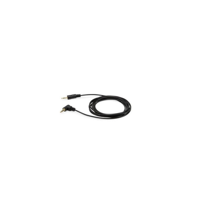 Cable audio mini jack 3.5mm macho a mini jack 3.5mm macho acodado 2.5m